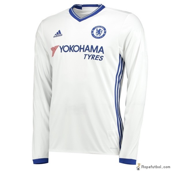 Camiseta Chelsea Replica Tercera Ropa ML 2016/17 Blanco